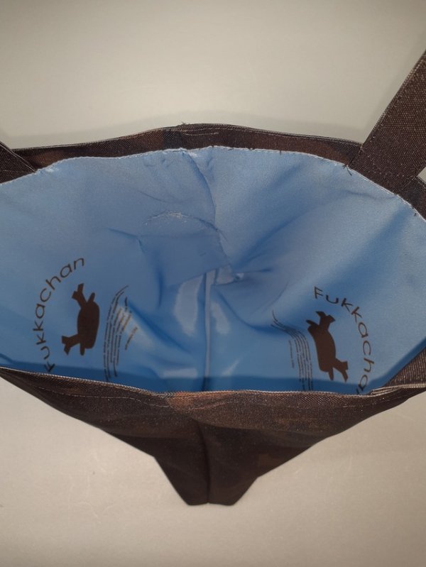 画像5: 【裏地付】ふっかちゃん迷彩柄シルエットトートバッグ ／全４色