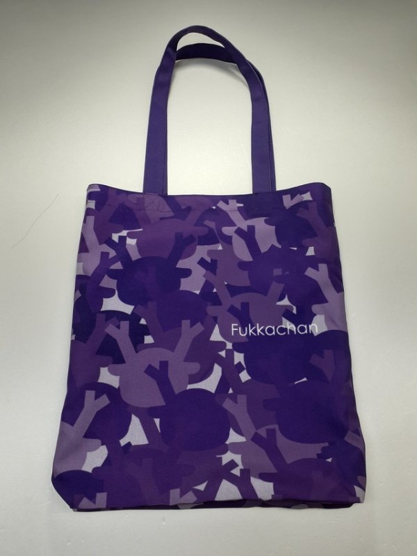 画像14: 【裏地付】ふっかちゃん迷彩柄シルエットトートバッグ ／全４色