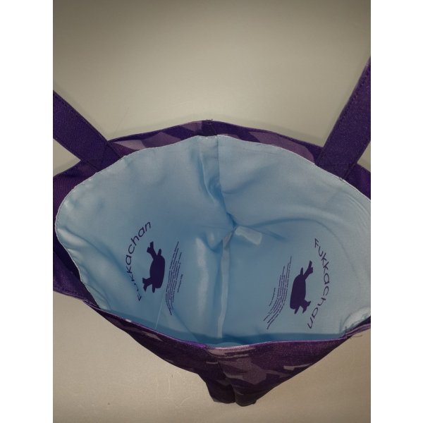 画像17: 【裏地付】ふっかちゃん迷彩柄シルエットトートバッグ ／全４色 (17)