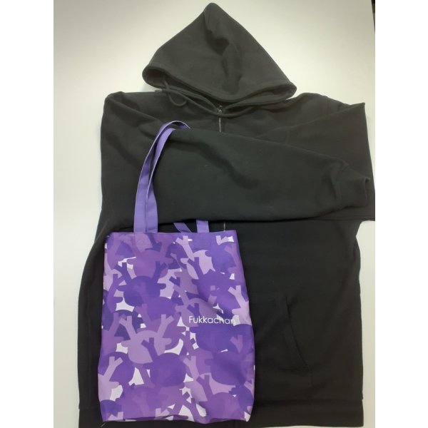 画像16: 【裏地付】ふっかちゃん迷彩柄シルエットトートバッグ ／全４色 (16)